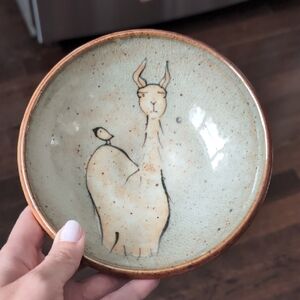 Handcrafted Ceramic Llama Bowl